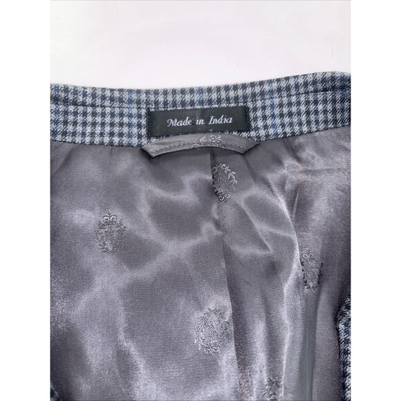 Lauren Ralph Lauren Classic-Fit Blazer Gray/Blue Houndstooth 52R - Picture 3 of 9